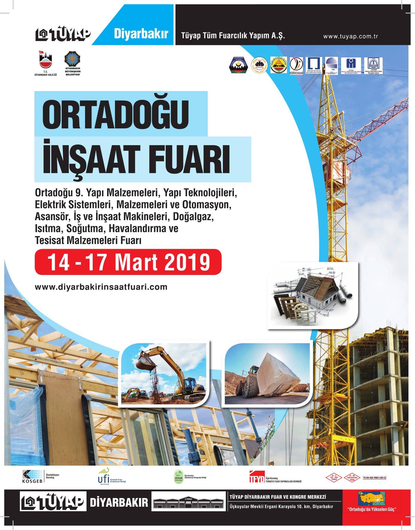 Diyarbakır Ortadoğu İnşaat Fuarına kapılarını açıyor