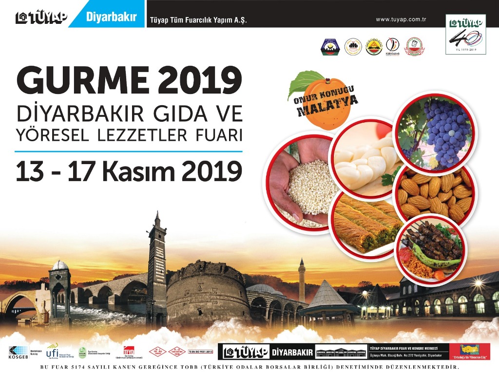 Diyarbakır Gurme 2019 Gıda ve Yöresel Lezzetler Fuarı’nın 2. düzenleniyor