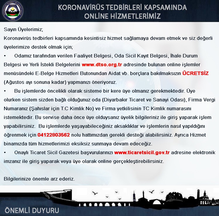 Online Oda Belge Hizmetleri Hk.