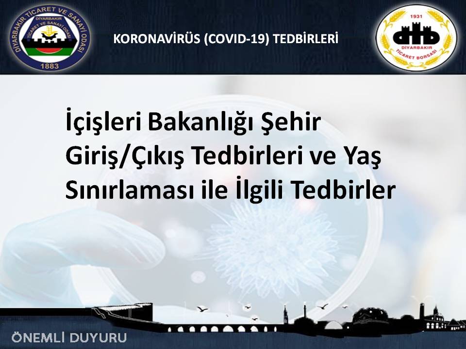 İçişleri Bakanlığı Şehir Giriş/Çıkış ve Yaş Sınırlaması ile İlgili Tedbirler hk