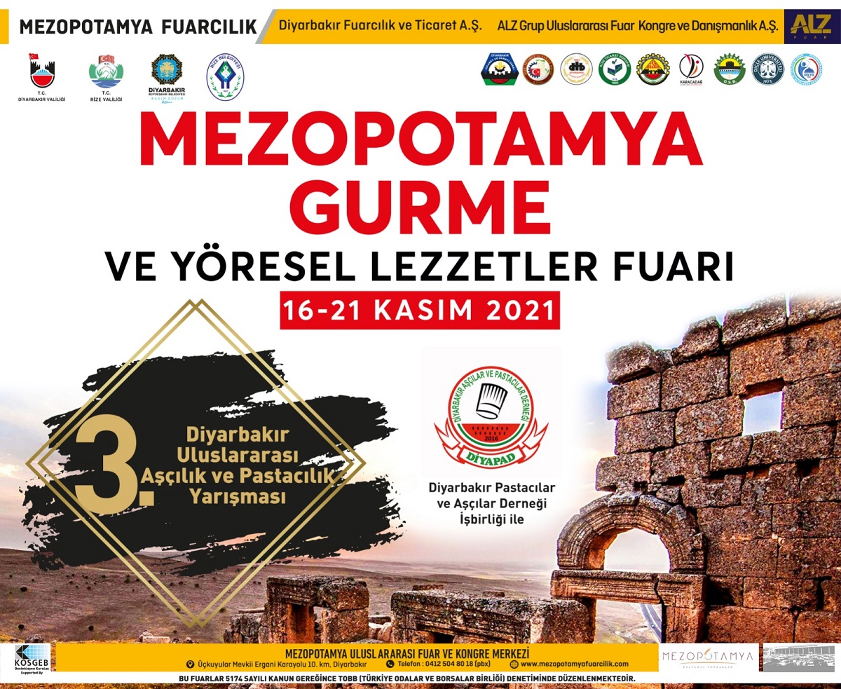 Diyarbakır Mezopotamya Gurme ve Yöresel Lezzetler Fuarı’na hazır